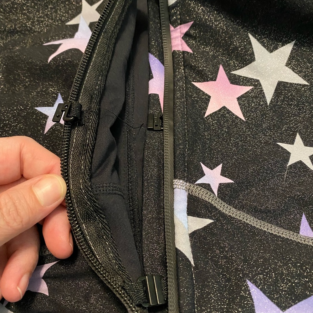 Torrid Zip Front Longline Low-Impact Sports Bra Size 3 Grey Shine Star Core Yoga - Picture 11 of 15